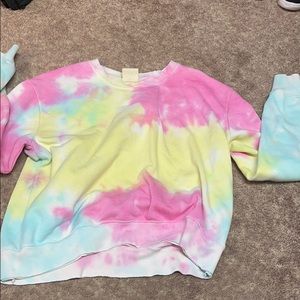 Pastel tie dye sweater